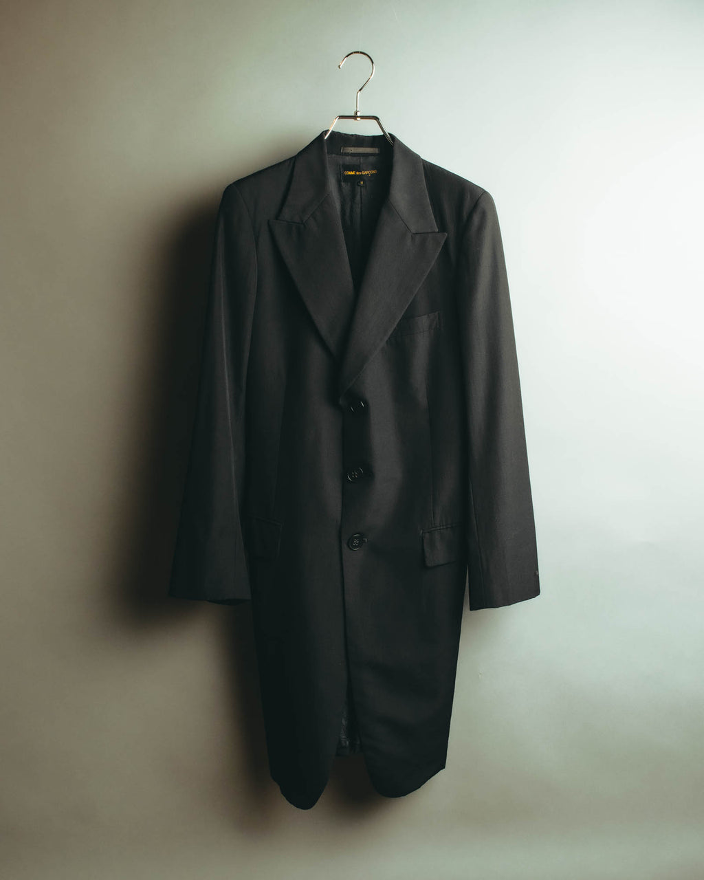 “COMME des GARCONS” 90’s black tailored long coat