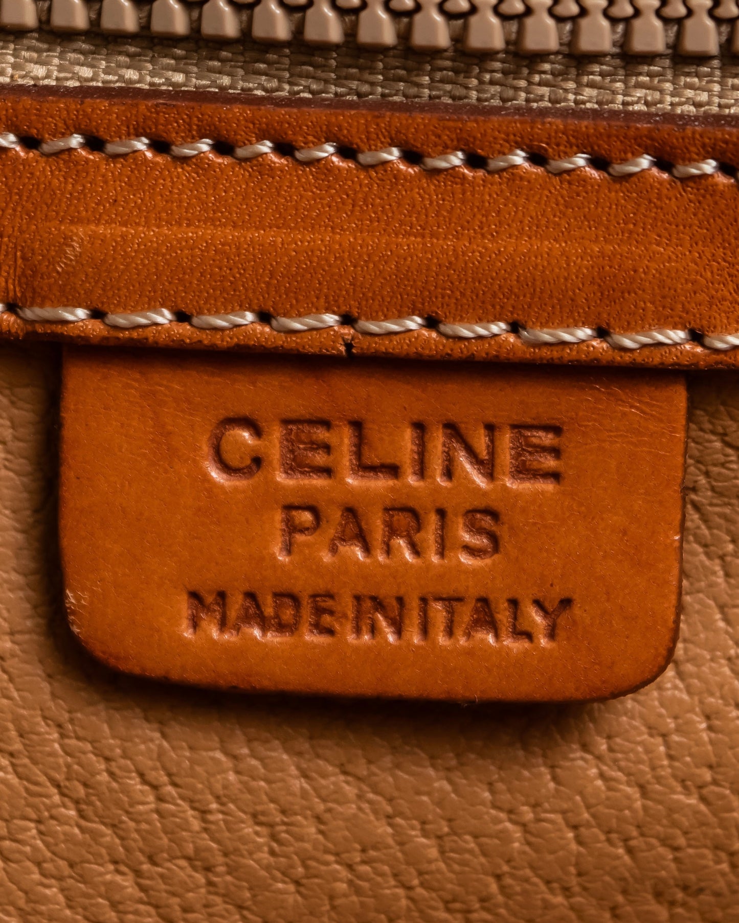 "CELINE" Macadam pattern one handle boston bag