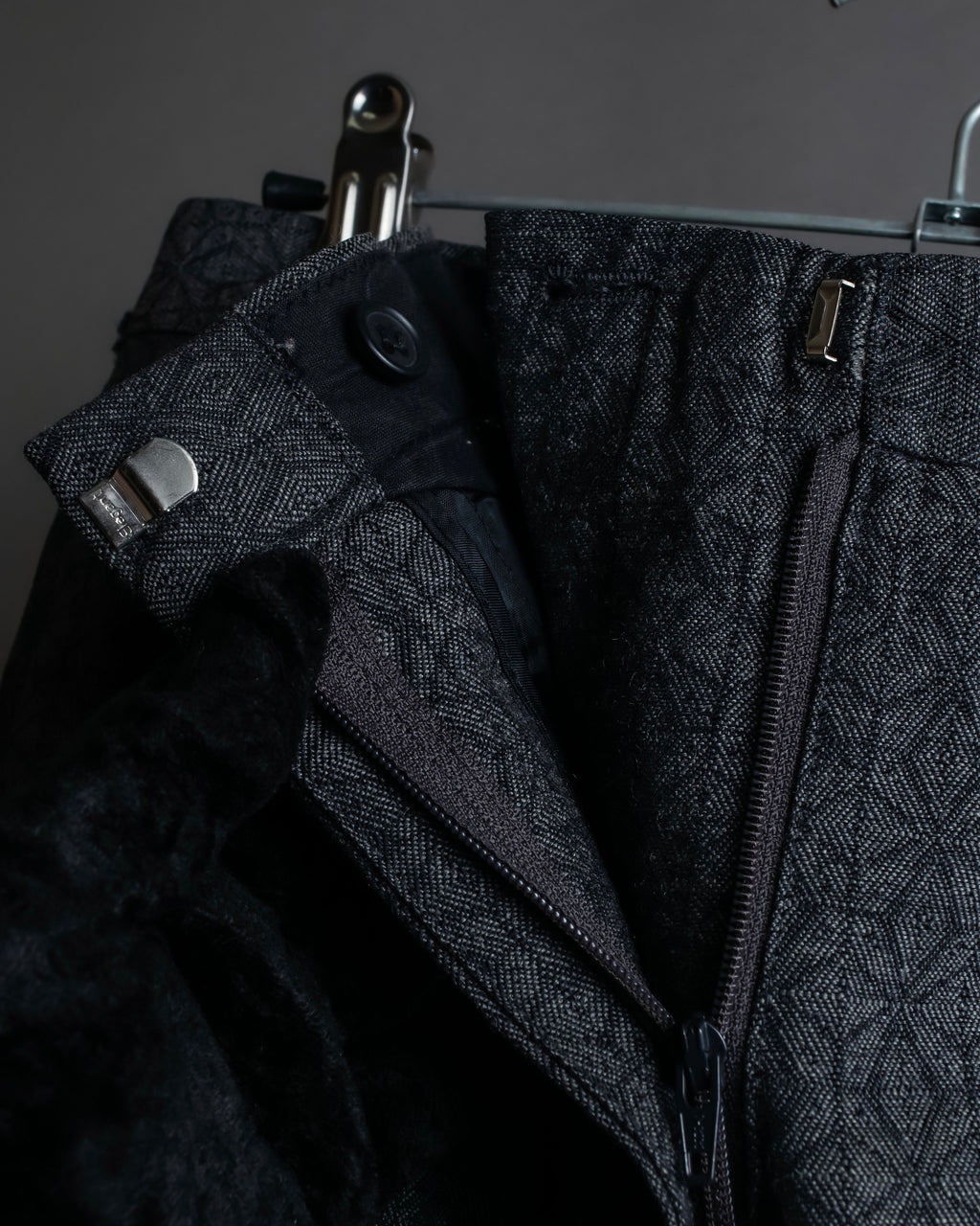 "Maison Martin Margiela" Geometric pattern high waist slim slacks