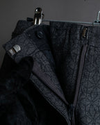 "Maison Martin Margiela" Geometric pattern high waist slim slacks