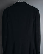 –SPECIAL– "CHANEL" 04SS sculpted princess-line wool crepe coat