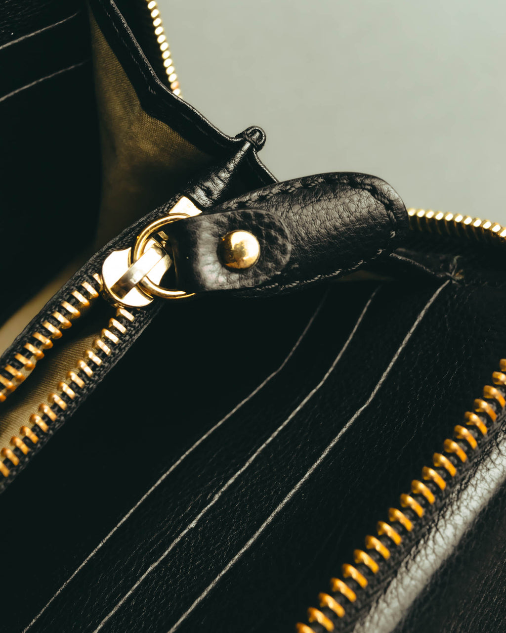 "Chloé" 2010's Black leather long wallet