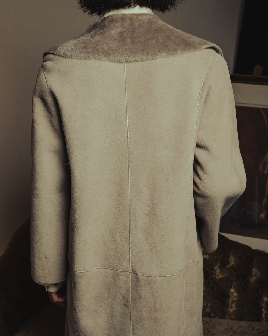 "LOEWE" 90's-00's Sculptural shearling coat