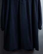 "YVES SAINT LAURENT" Metal toggle design melton wool duffel coat