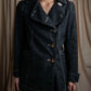 "Vivienne Westwood RED LABEL" Asymmetrical button design mid length denim coat