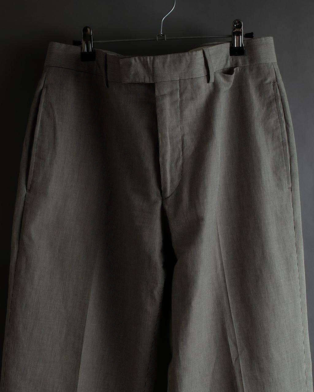 "HERMES" Cotton linen wide tapered slacks