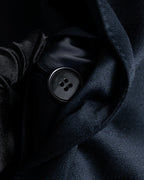 “Yves Saint Laurent” 90’s clean fly-front bal collar coat