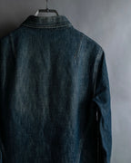 "GUCCI" Vintage faded shaped denim jacket
