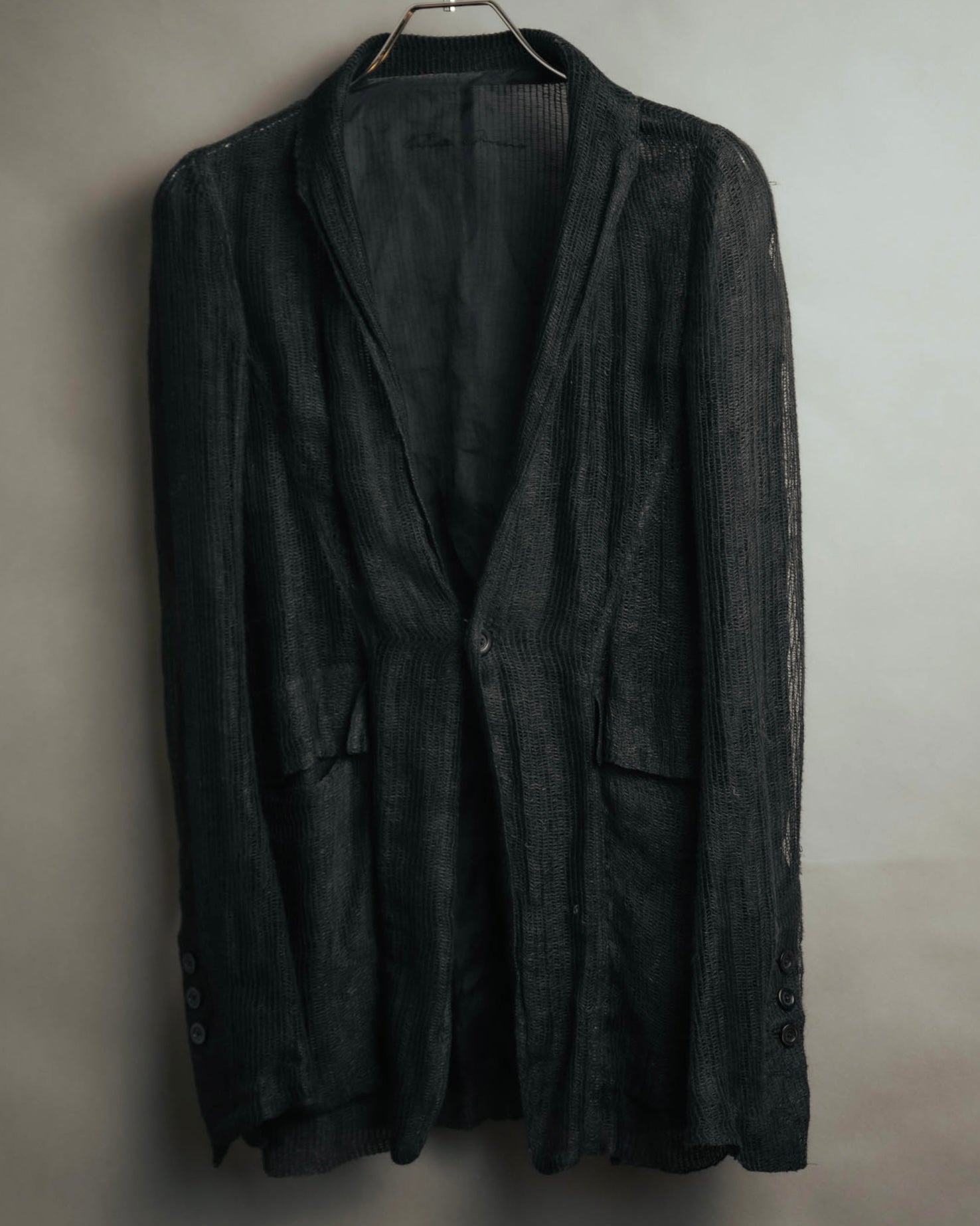 -SPECIAL- “Rick Owens” 2000’s Open weave shawl cardigan