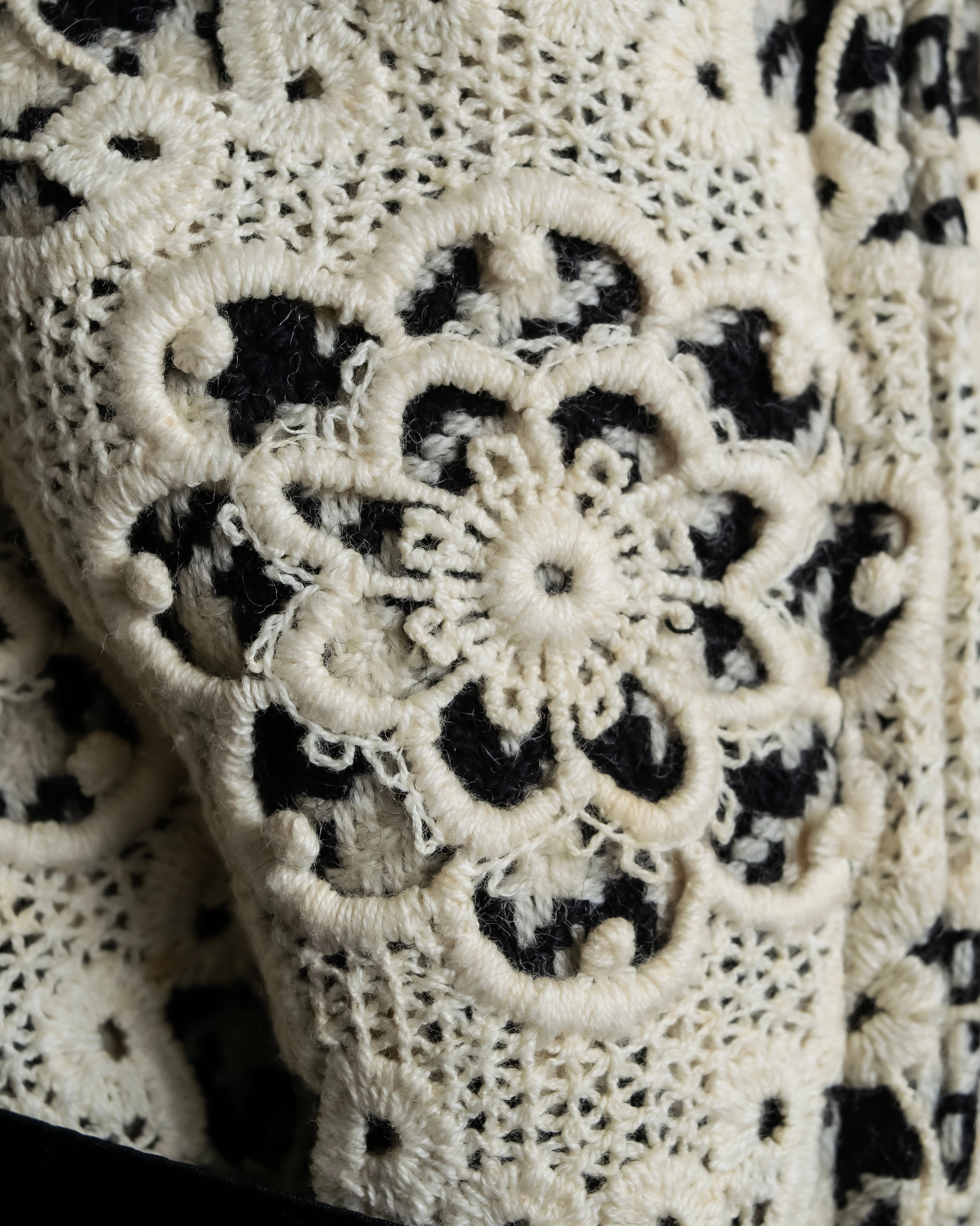 "Valentino Garavani" Houndstooth pattern lace velvet design set up