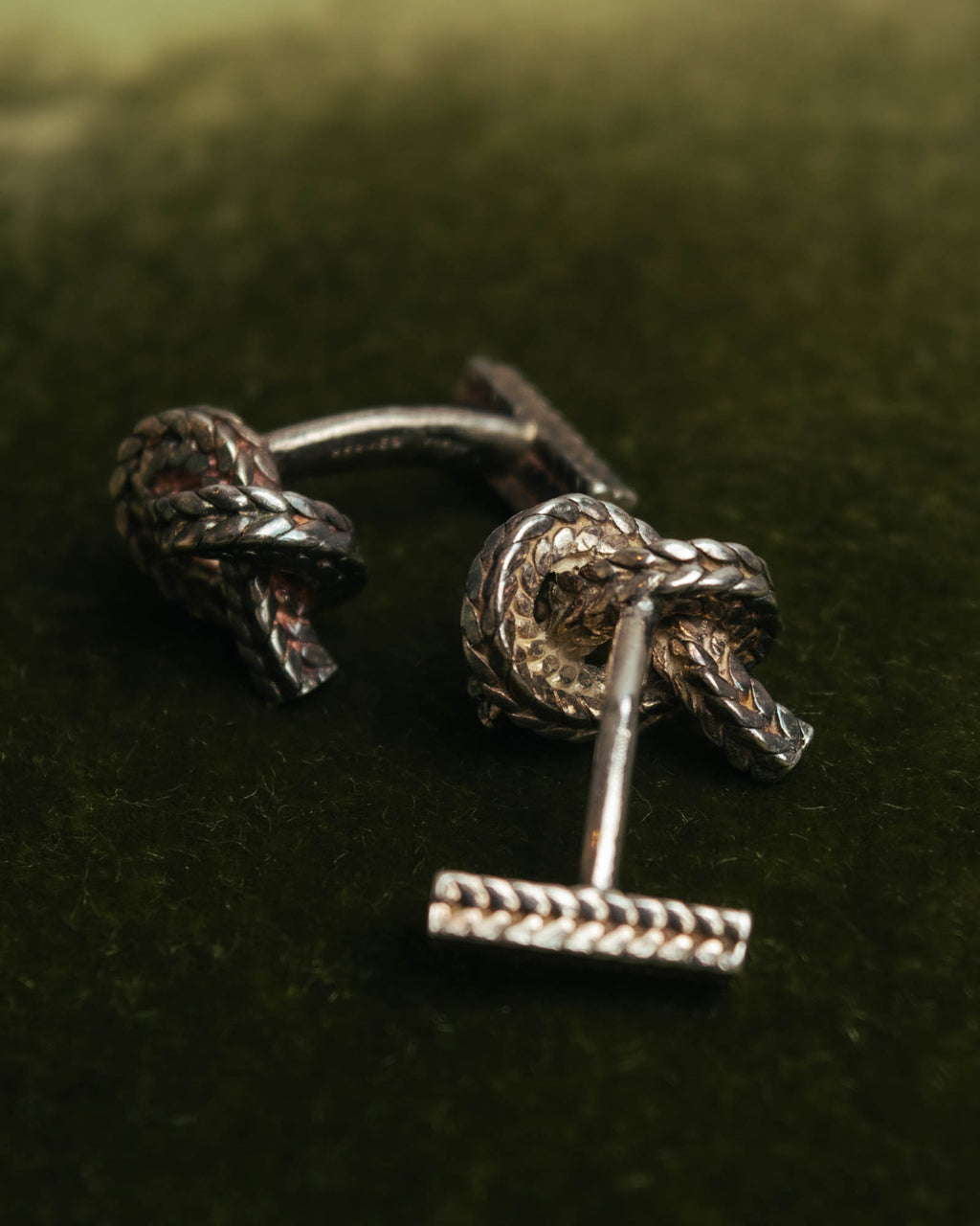 "Hermès" 70's-90's Vintage rope knot cufflinks