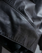 "MOSCHINO" Box silhouette leather double rider jacket