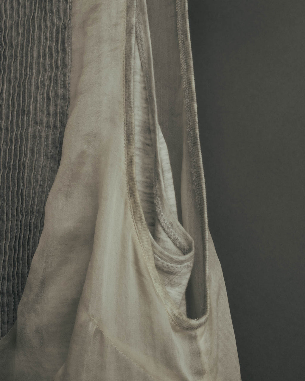 -SPECIAL- “Brunello Cucinelli” 00’s-10’s Sheer layered sleeveless tunic dress