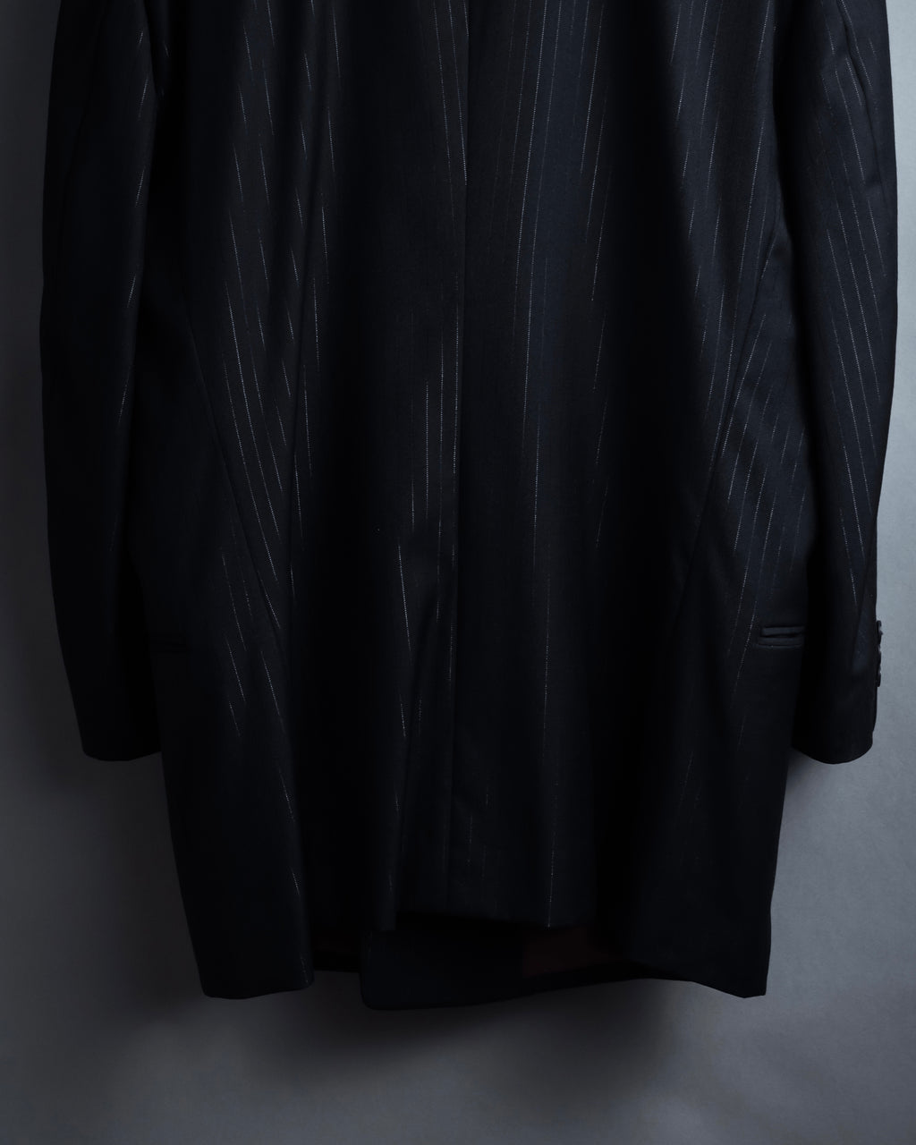 "BALENCIAGA" Chalk stripe pattern long silhouette set up