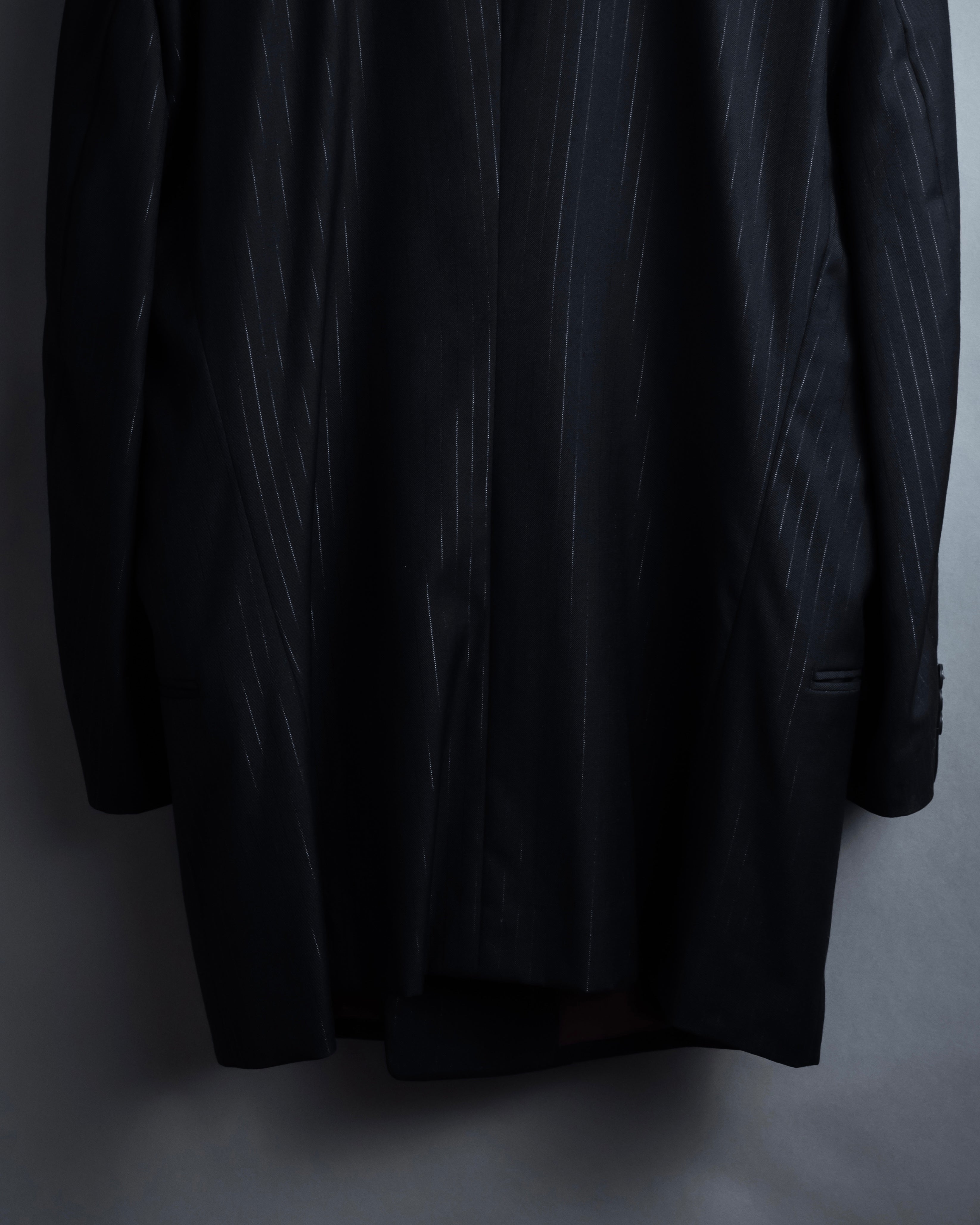 "BALENCIAGA" Chalk stripe pattern long silhouette set up