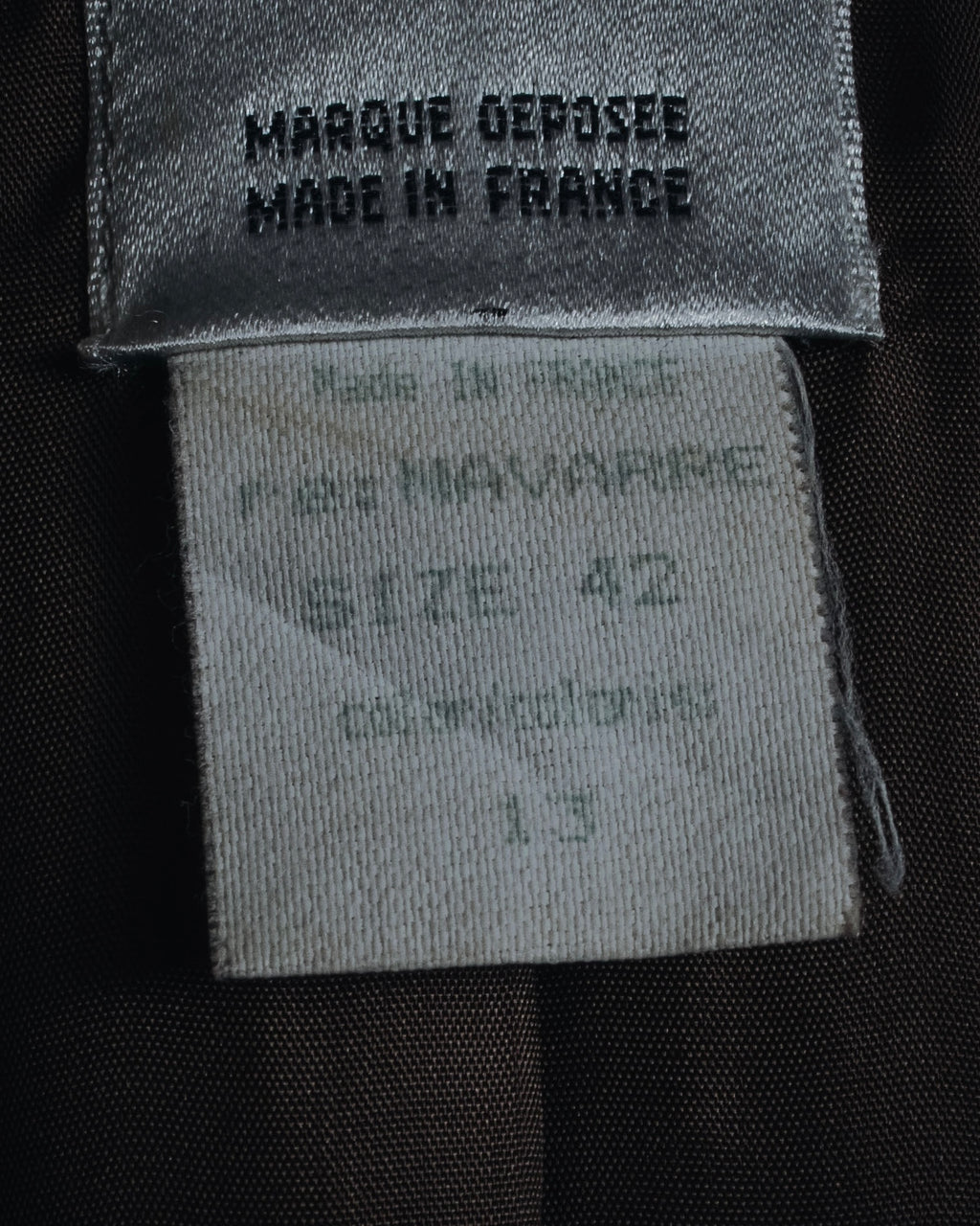 "CELINE" Late 80s–Early 90s velvet-collar woven jacket