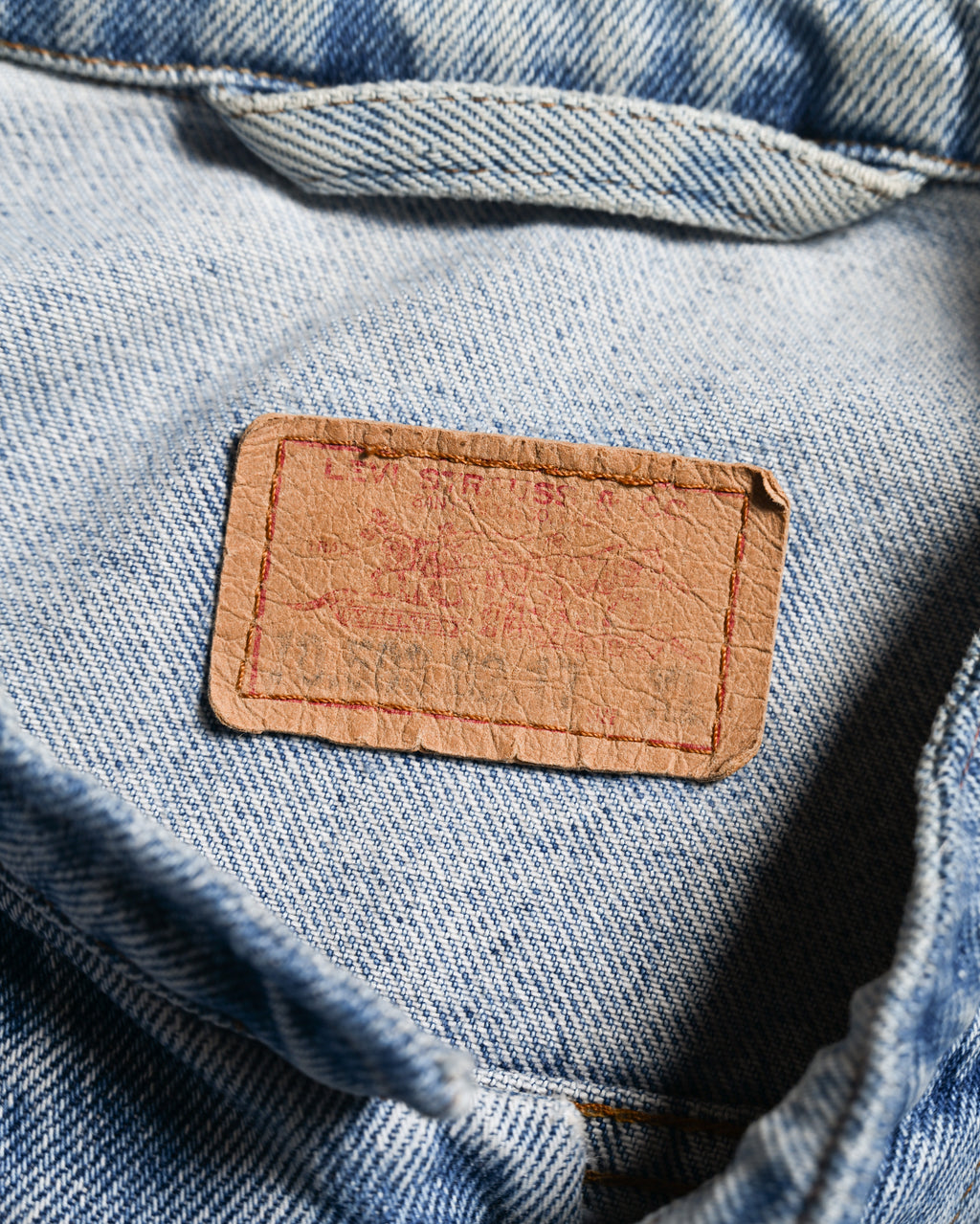 LEVI’S/ Oversized No Collar Denim Jacket Light Blue