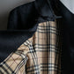 "BURBERRY" Cashmere blend stand-up collar short length blouson