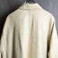 "LOEWE" 100% real leather off white color double zipper mid length coat