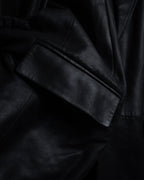 "HUGO BOSS" Oversized calf leather tailored jacket