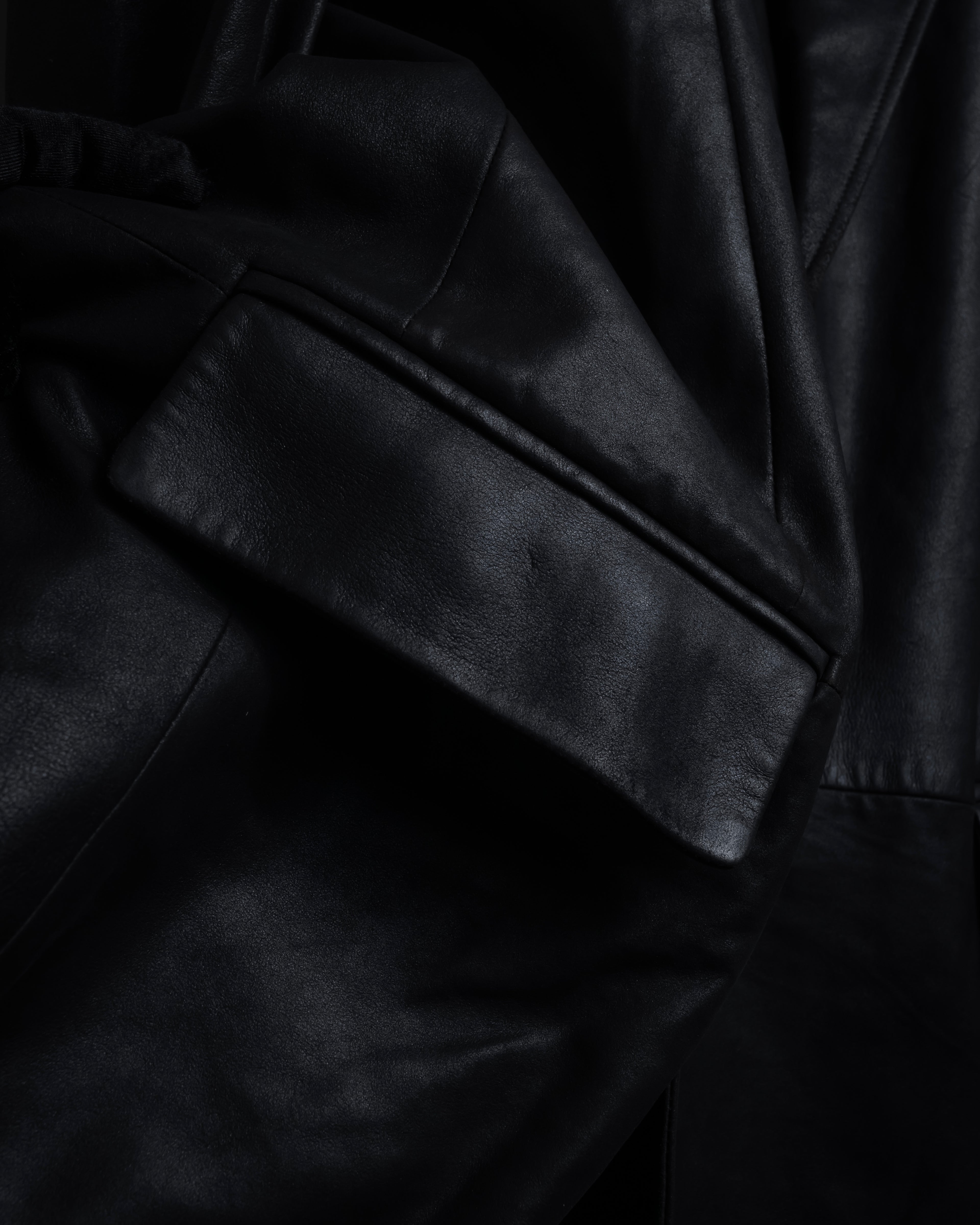 "HUGO BOSS" Oversized calf leather tailored jacket