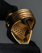 "GUCCI" Interlocking G rhinestone design dome-shaped ring