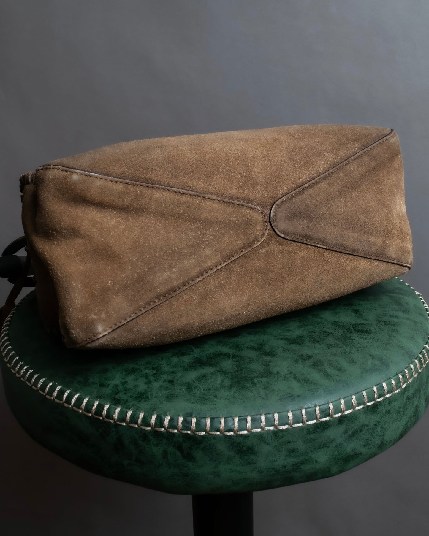 "GUCCI" Suede wood handle hobo bag