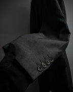 "HUGO BOSS" Fine-gauge wool khaki gray set up