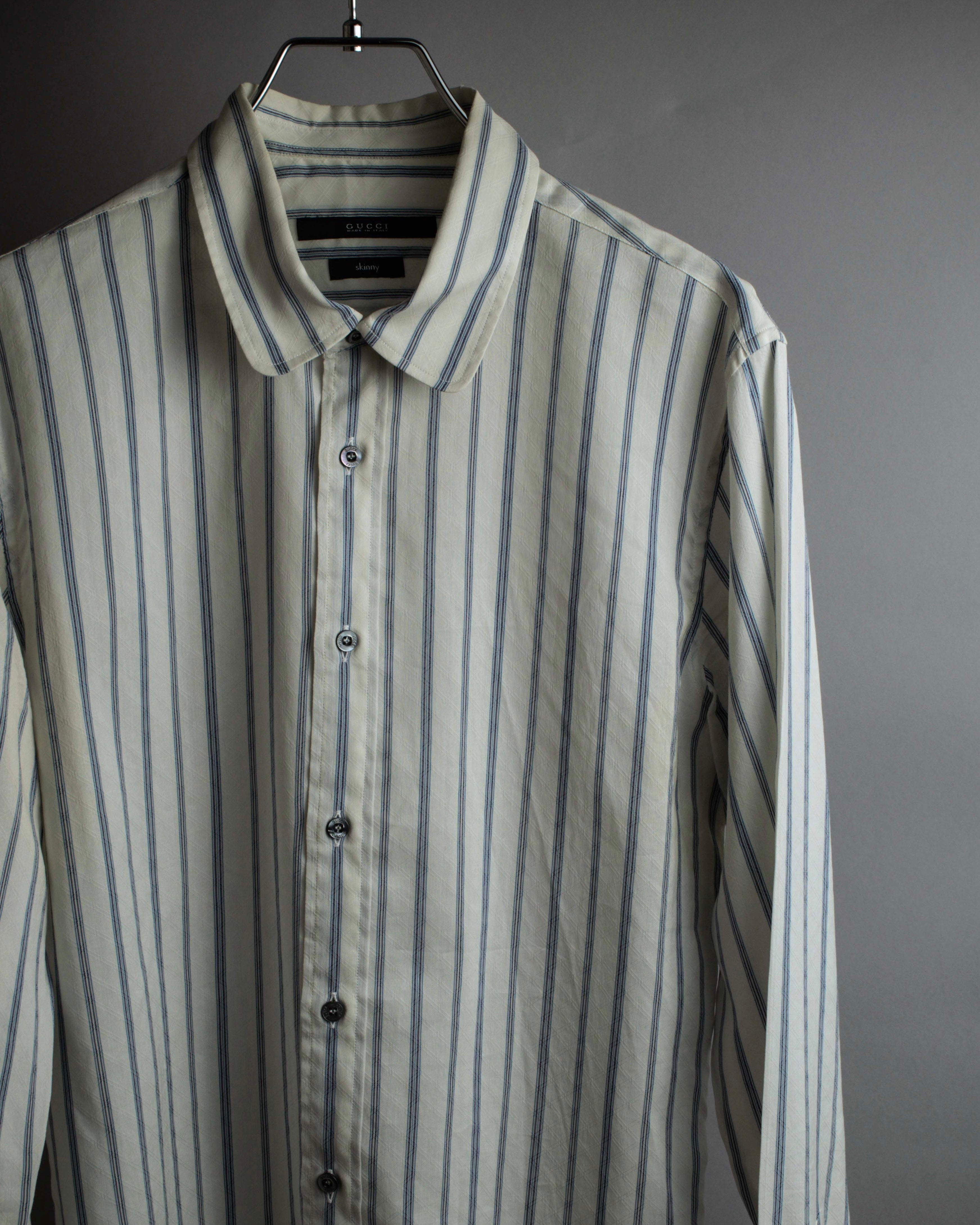 "GUCCI" Diamond jacquard striped shirt