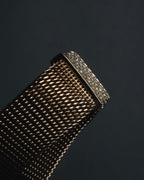 "Christian Dior" 80’s wide mesh pavé bar necklace