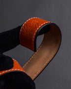 "LOEWE" Anagram logo engraved leather bracelet