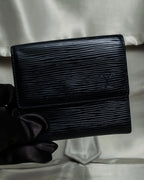 "Louis Vuitton" Horizontal Stripe Compact Leather Wallet