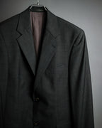 "HUGO BOSS" Fine-gauge wool khaki gray set up