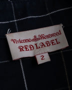 "Vivienne Westwood RED LABEL"
Windowpane print long shirt dress