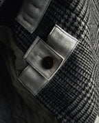 “Harris Tweed” Hooded plaid duffle coat
