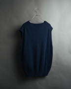 -MOOD MILLÉSIMES- Polo by Ralph Lauren” 90’s-00’s deep navy pima cotton knit vest