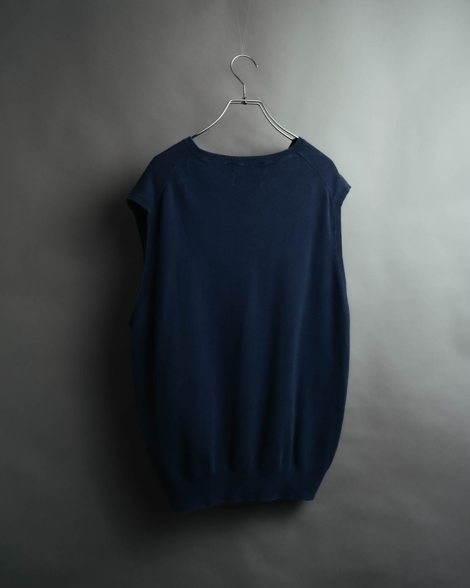 -MOOD MILLÉSIMES- Polo by Ralph Lauren” 90’s-00’s deep navy pima cotton knit vest