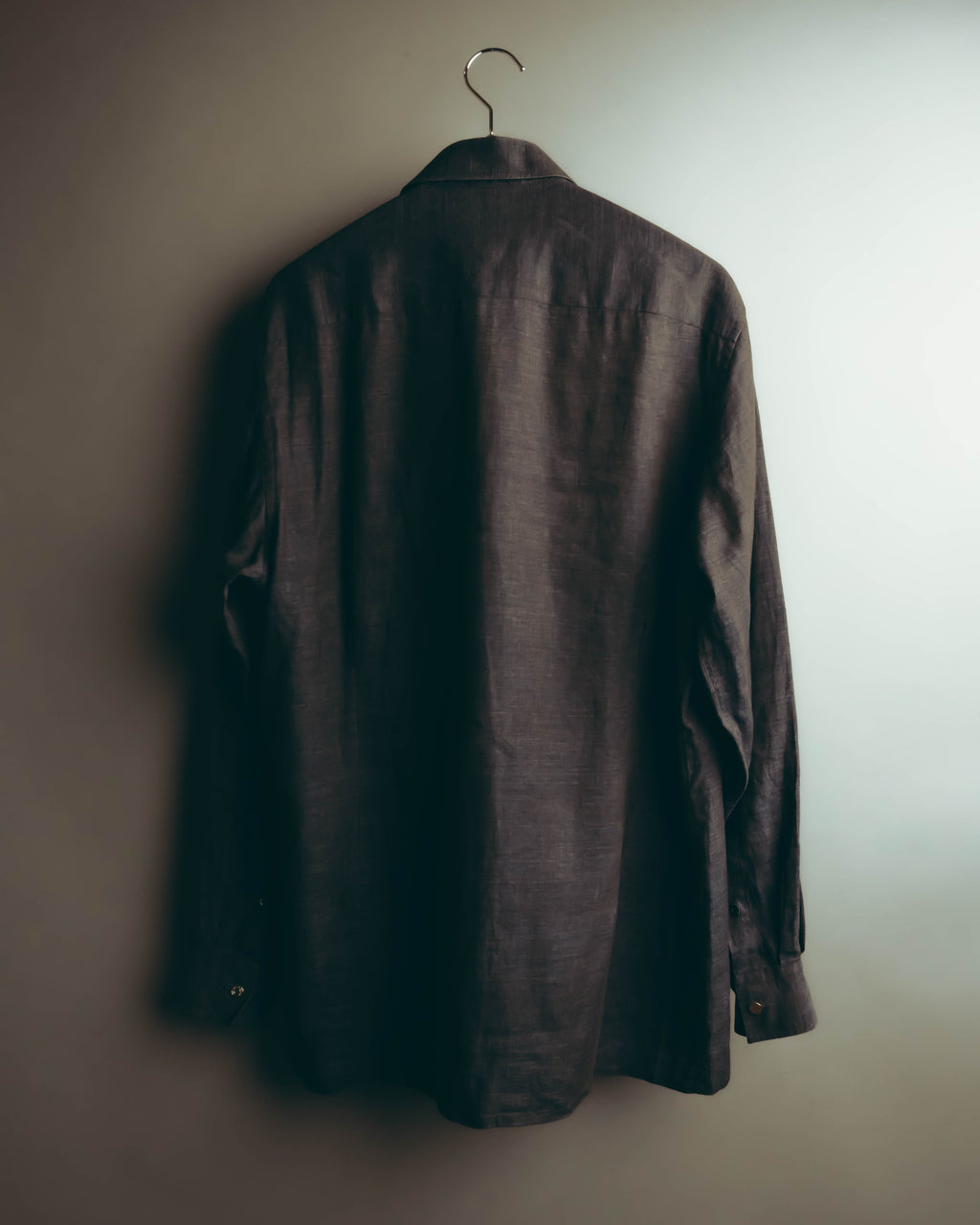 -SPECIAL- “HERMES” 90’s-00’s wide-collar linen shirt