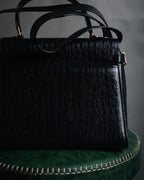 –SPECIAL– "Valentino Garavani"
1985-95 Croc embossed trapezoid top handle bag