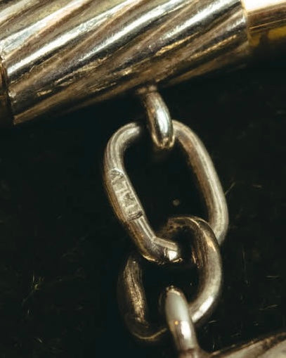 “Tiffany & Co.” 80’s-90’s Twisted bi-color chain cufflinks