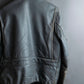 "VANSON" Out pocket design ribbed leather jacket