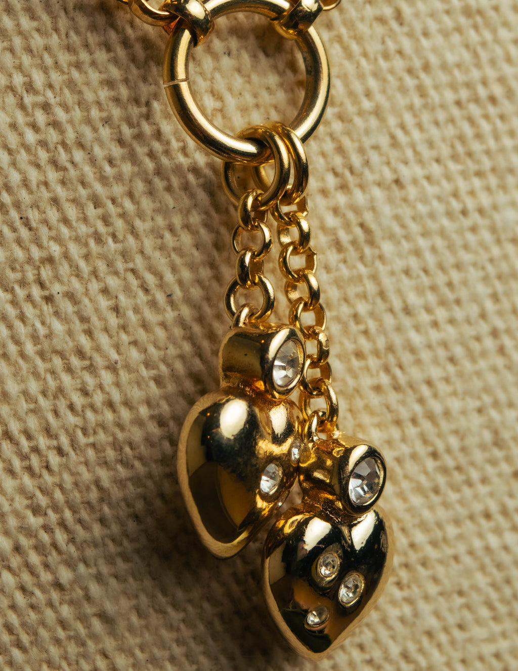 "Christian Dior" 80's-90's Romantic heart charm necklace