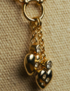 "Christian Dior" 80's-90's Romantic heart charm necklace
