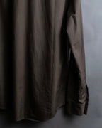 "HERMES" Mocha brown color oversized shirt