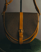 "Yves Saint Laurent" 70's-90's Woven leather shoulder bag