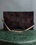 "MIU MIU" Belt strap design embossed leather hand bag