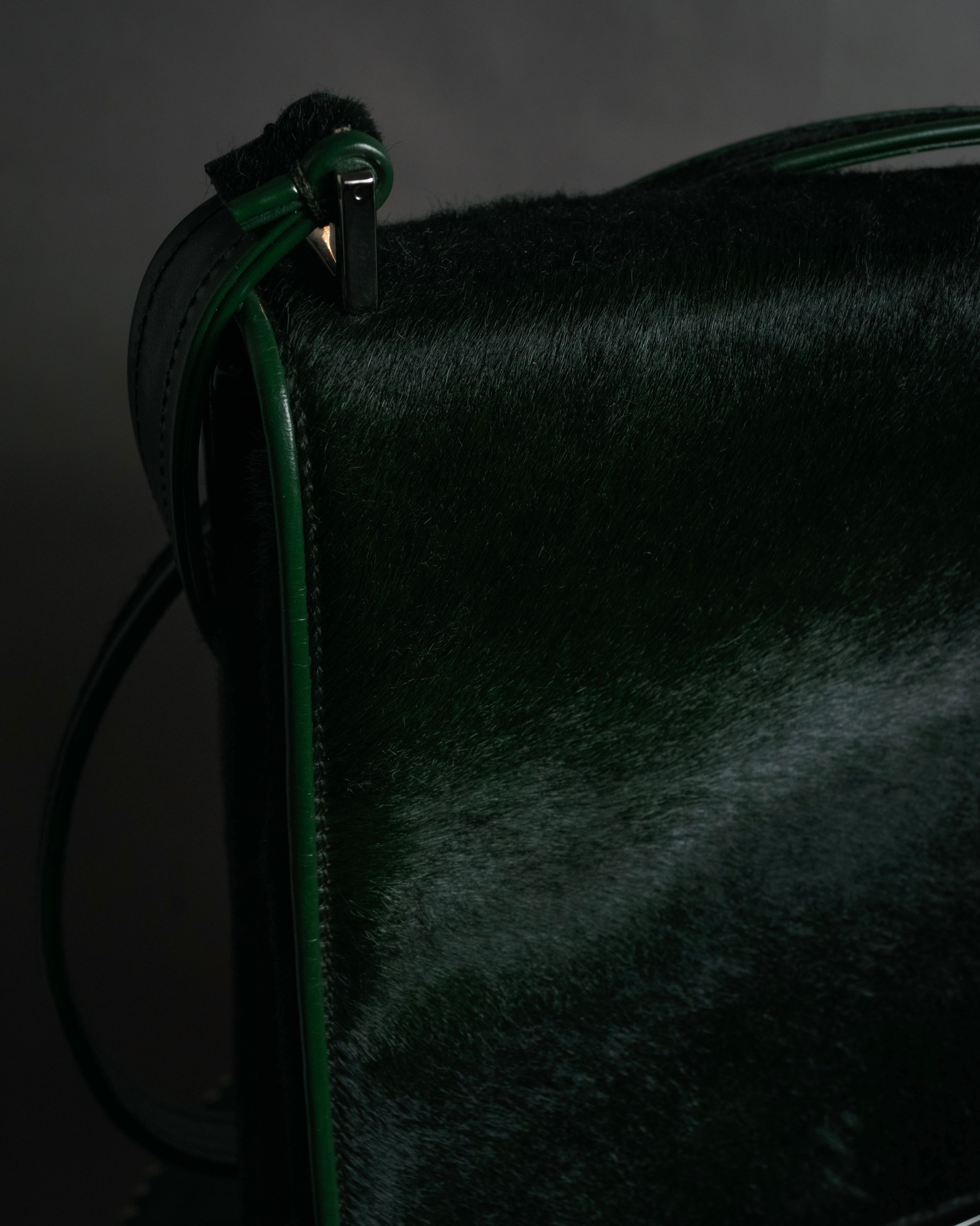 “GUCCI“ 90’s-00’s pony hair structured shoulder bag