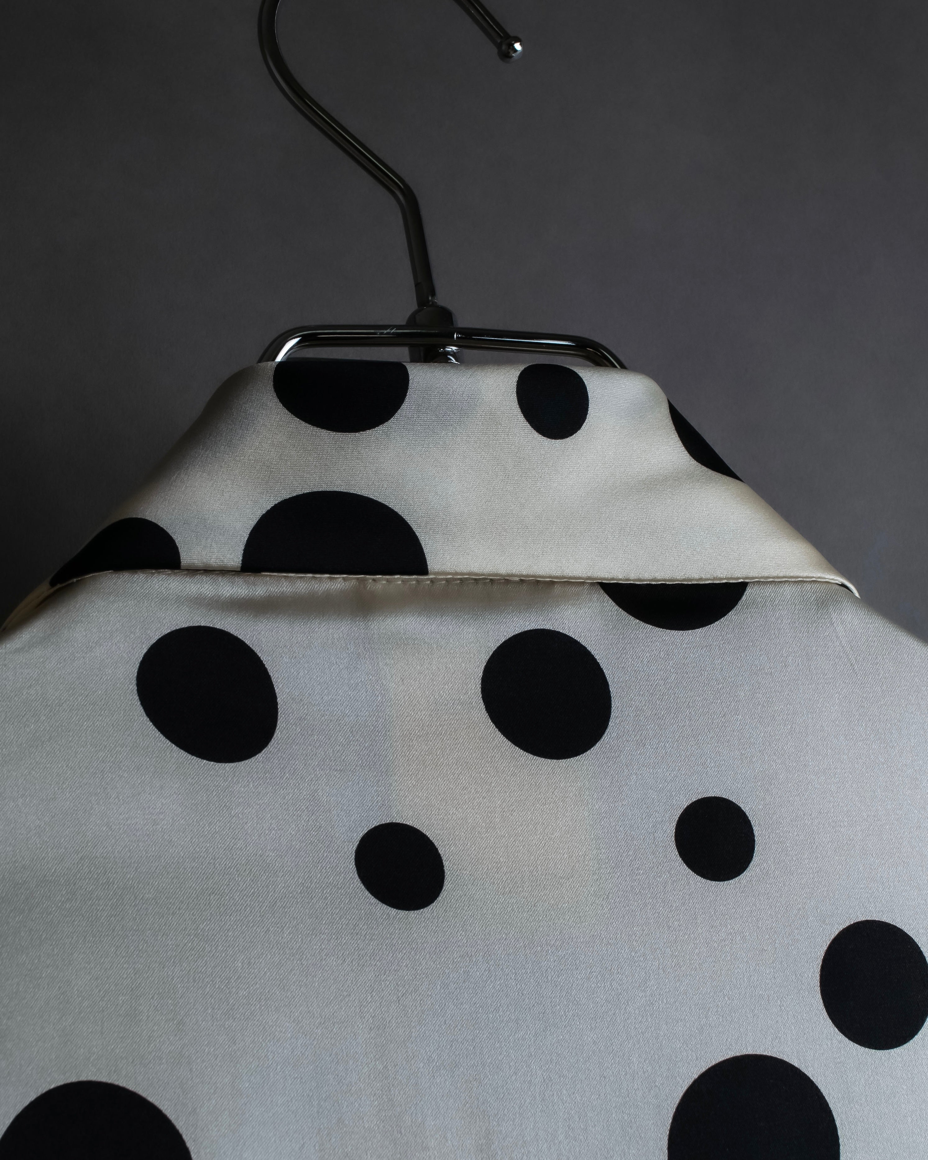 "GIANNI VERSACE" Irregular dot pattern silk shirt