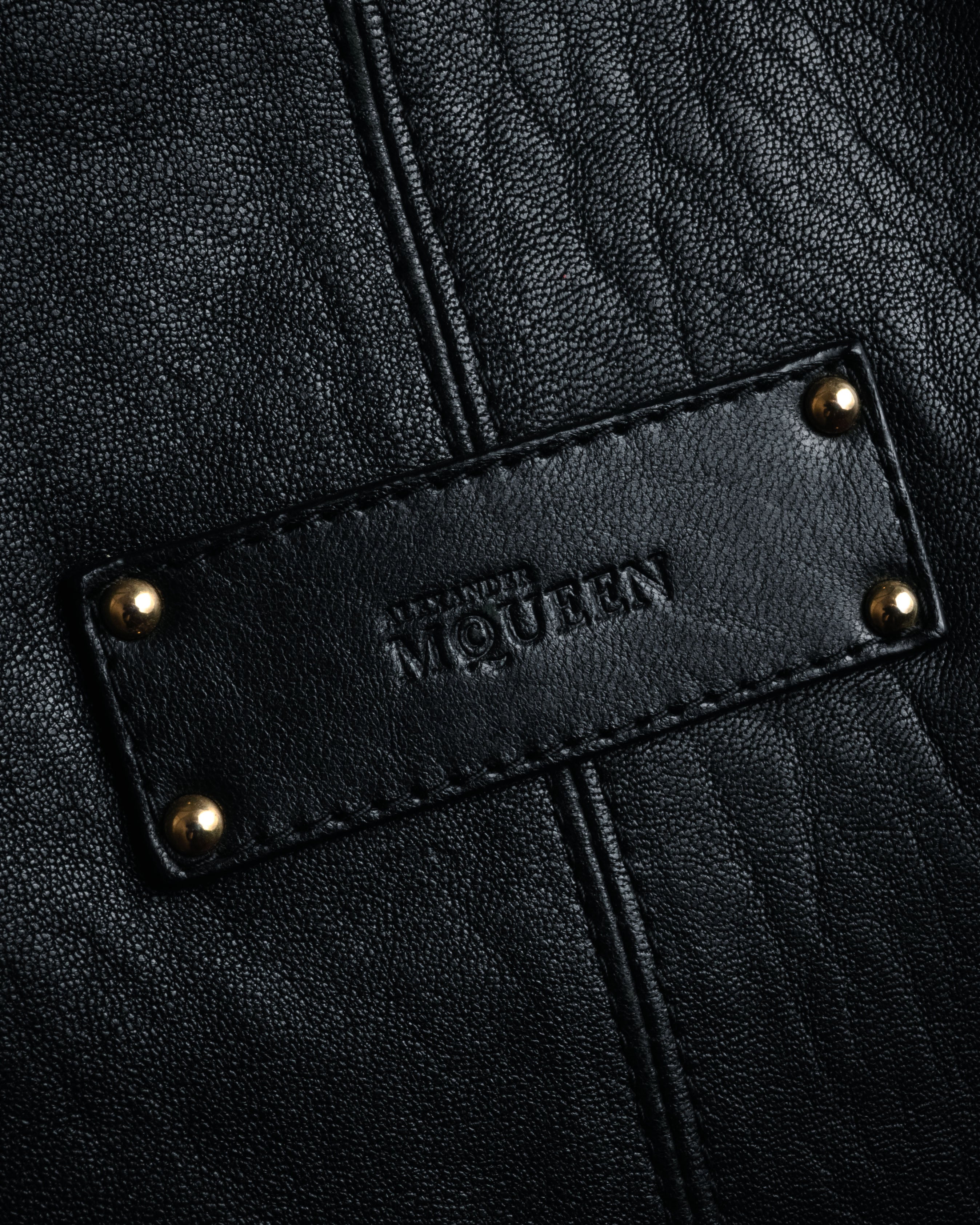 “Alexander McQueen” 2000’s Soft leather zip tote bag