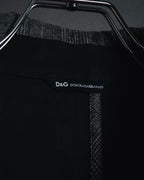 "DOLCE & GABBANA" 00’s resin coated patch detail belted coat